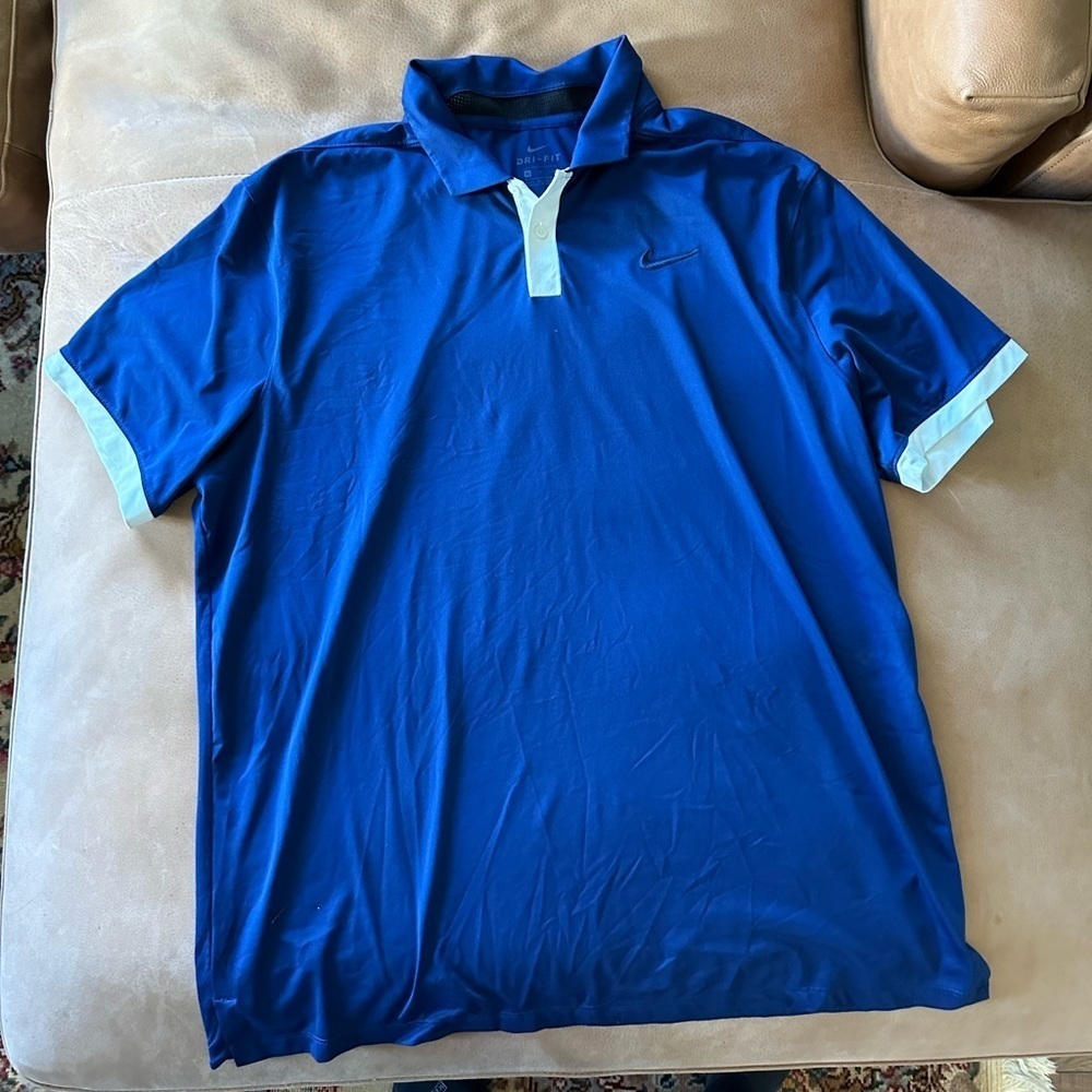 Men’s Nike Dri-Fit Polo in Blue Size XL